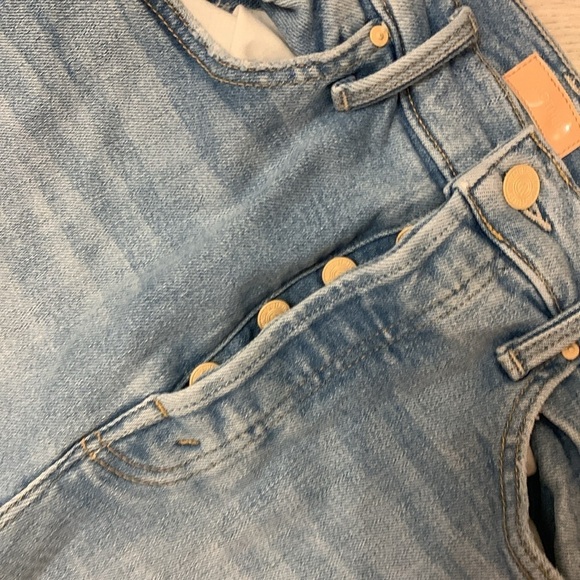 MOTHER The Tripper Flood Fray jeans SIZE 25 light buttons fly limited edition - Picture 9 of 15